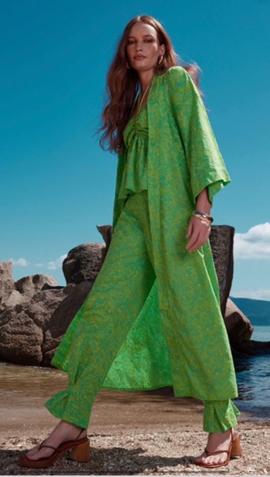 KIMONO BORDADO VERDE