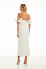 VESTIDO MIDI MICHELLE OFF WHITE