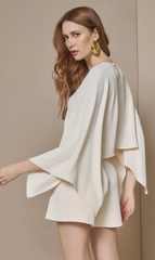 CONJUNTO BLUSA CAPA SHORT FIVELA CREPE MOVIMENT