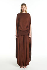 CALÇA ALADIM CÓS DOBRÁVEL MALHA MARROM