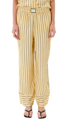 CALÇA WIDE LEG CÓS DE ELÁSTICO AMARELO