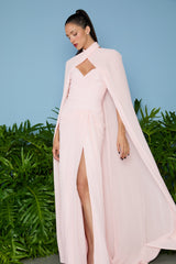 VESTIDO LONGO JESSIE DECOTE CORAÇÃO CEREJEIRA