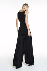 CALÇA ALADIM CÓS DOBRÁVEL MALHA PRETA