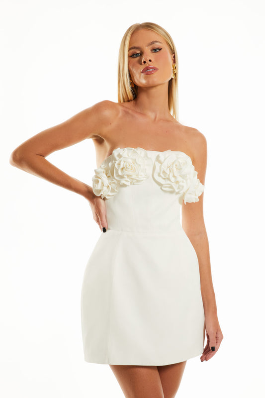 VESTIDO CURTO JOY OFF WHITE