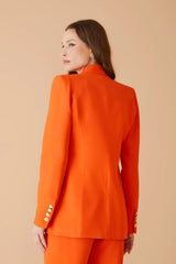 BLAZER BOTOES CREPE CORAL