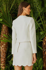 SAIA CURTA ONDAS OFF WHITE