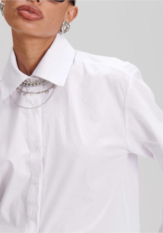 CAMISA ALONGADA MANGA LONGA OFF WHITE