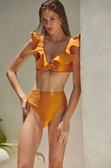 CONJUNTO BIQUINI PESPONTADO DOURADO