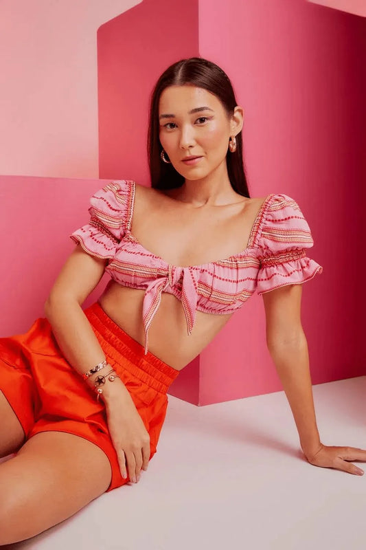 TOP TEAR MAQUINETADO MANGA BUFANTE