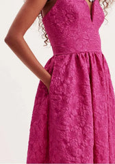 VESTIDO DE ALÇA LONGO ROSA