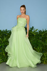 VESTIDO LONGO JOAN GODÊ BABADOS ACELGA