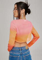 BLUSA CROPPED MANGA LONGA