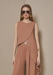 BLUSA ASSIMÉTRICA CREPE FLOW