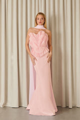 VESTIDO LONGO MARI FLOR ROSE