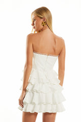 VESTIDO CURTO JENNIFER OFF WHITE