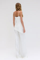 REGATA ASSIMÉTRICA CREPE PATOU OFF WHITE
