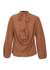 BLUSA MANGA LONGA GOLA LAÇO