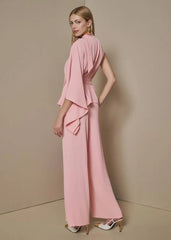 CONJUNTO BLUSA ASSIMÉTRICA E CALÇA CREPE MOVIMENT