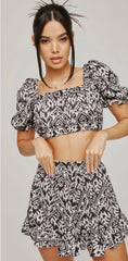 BLUSA CROPPED MANGA BUFANTE