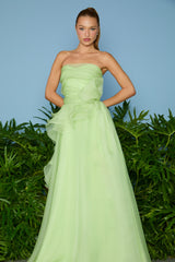 VESTIDO LONGO JOAN GODÊ BABADOS ACELGA