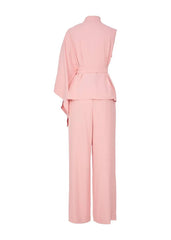 CONJUNTO BLUSA ASSIMÉTRICA E CALÇA CREPE MOVIMENT