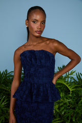 VESTIDO LONGO HANNA TOMARA QUE CAIA NAVY