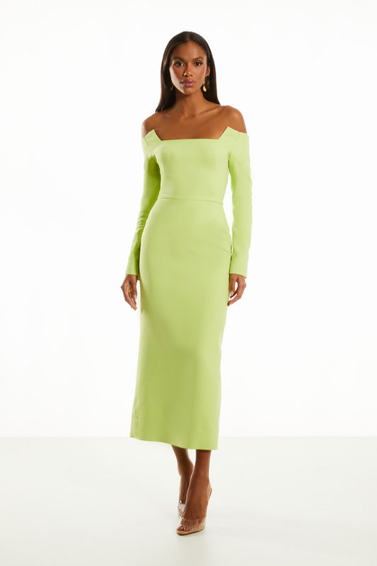 VESTIDO MIDI BRUNA LIME