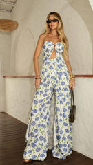 CONJUNTO BLUSA E CALÇA WIDE HORTÊNCIAS