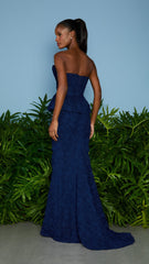 VESTIDO LONGO HANNA TOMARA QUE CAIA NAVY