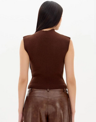 BLUSA TRICÔ SEM MANGAS