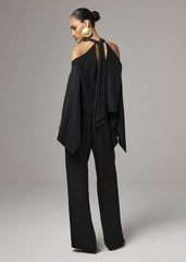CONJUNTO BLUSA GOLA ALTA CALÇA PANTALONA