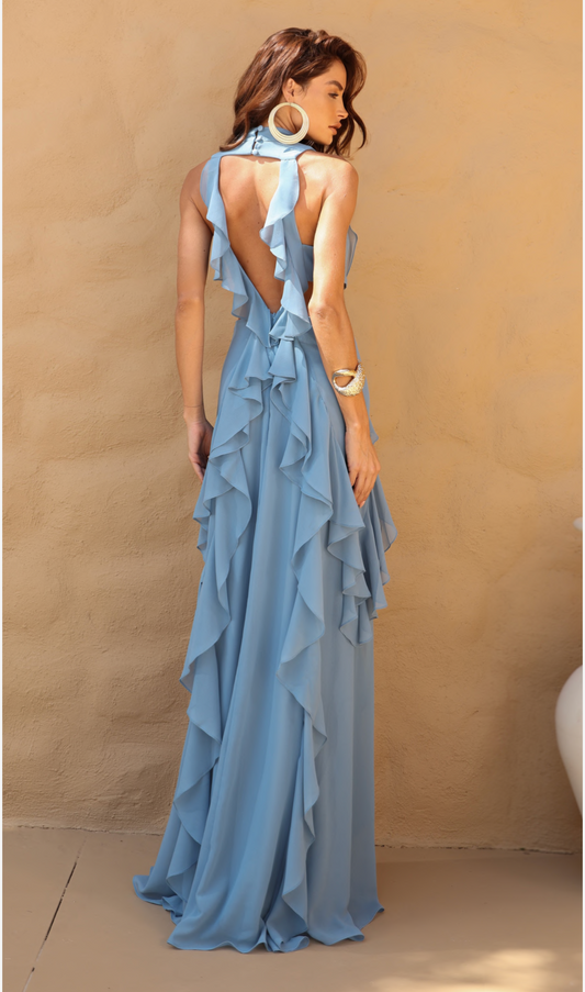 VESTIDO LONGO CARBONO