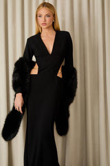 VESTIDO LONGO LAURA CREPE PRETO