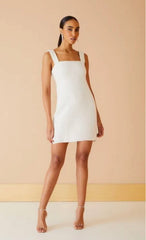 VESTIDO CURTO BORDADO LA OFF WHITE