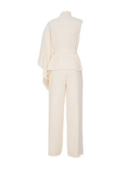 CONJUNTO BLUSA ASSIMÉTRICA E CALÇA CREPE MOVIMENT