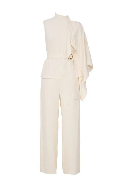 CONJUNTO BLUSA ASSIMÉTRICA E CALÇA CREPE MOVIMENT