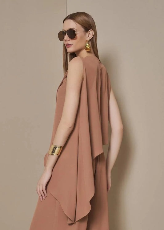 BLUSA ASSIMÉTRICA CREPE FLOW
