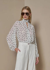 BLUSA DRAPEADA ESTAMPA POA MALABARES