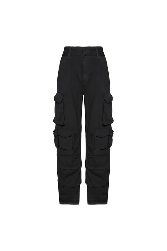 CALÇA CARGO 12 BOLSOS SARJA PRETA
