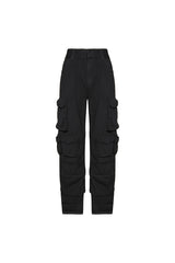 CALÇA CARGO 12 BOLSOS SARJA PRETA