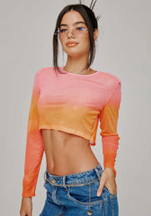 BLUSA CROPPED MANGA LONGA