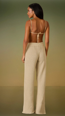 CALÇA CAMILE TRICOT DOURADO