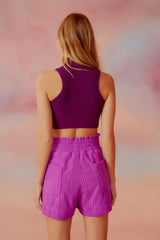 SHORT MALHA LEPONGE ROXO / VIOLETA