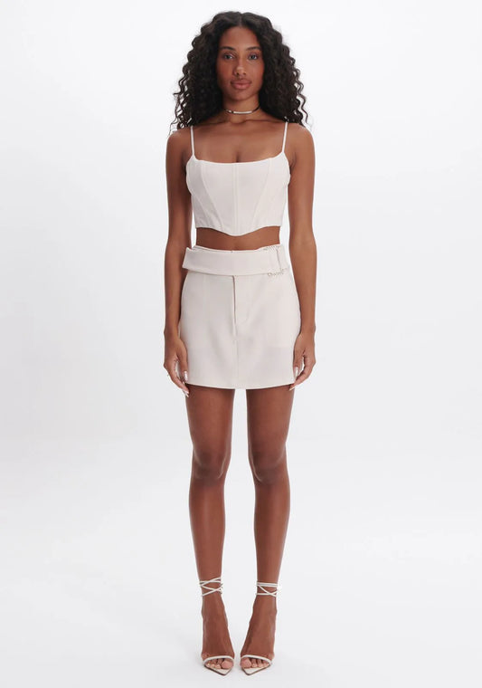 TOP CORSET CROPPED OFF WHITE