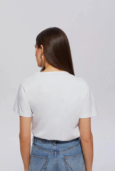 T-SHIRT PAIGE PRETO / BRANCO