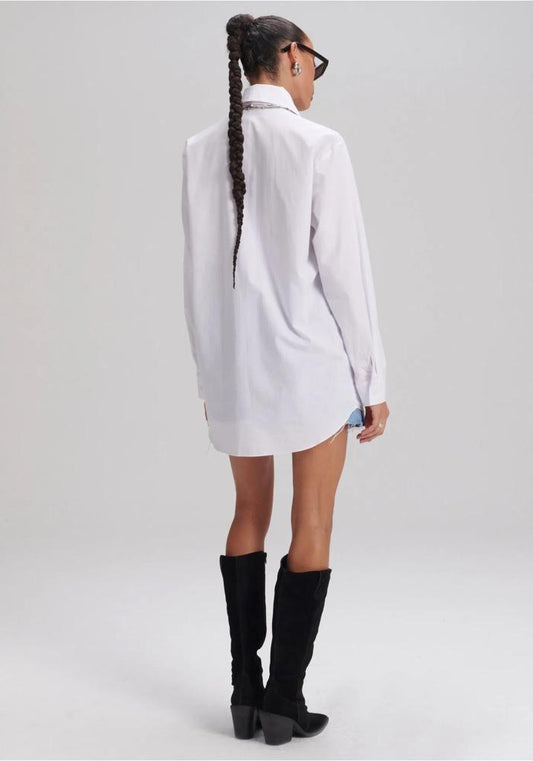 CAMISA ALONGADA MANGA LONGA OFF WHITE