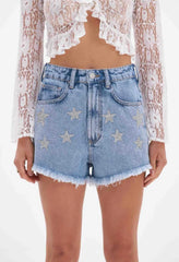 SHORT JEANS COMFORT SUPER HIGH ESTRELAS