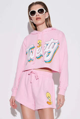 MOLETOM CROPPED TWEETY LOONEY TUNES