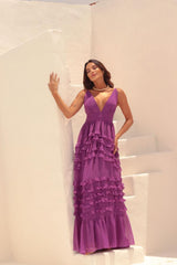 VESTIDO LONGO LEAO ROXO