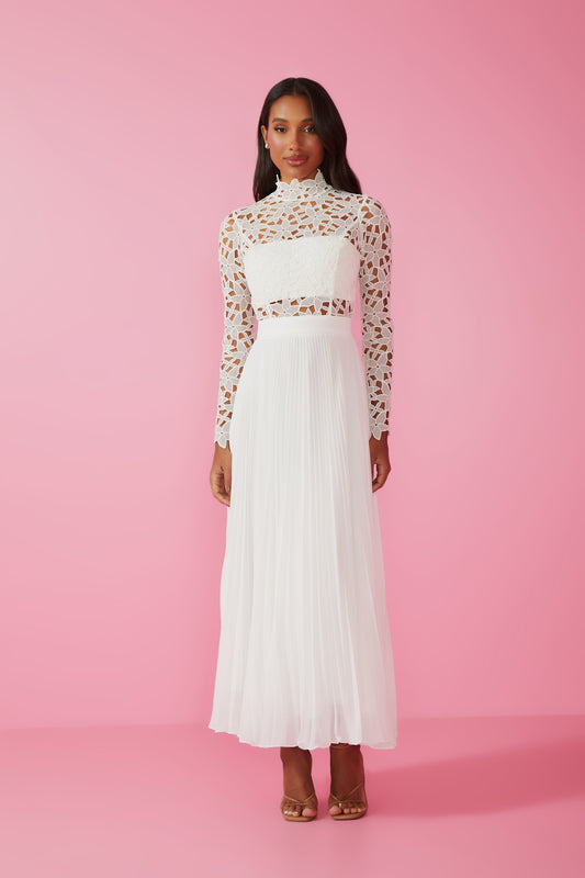 VESTIDO MIDI SOPHIA OFF WHITE